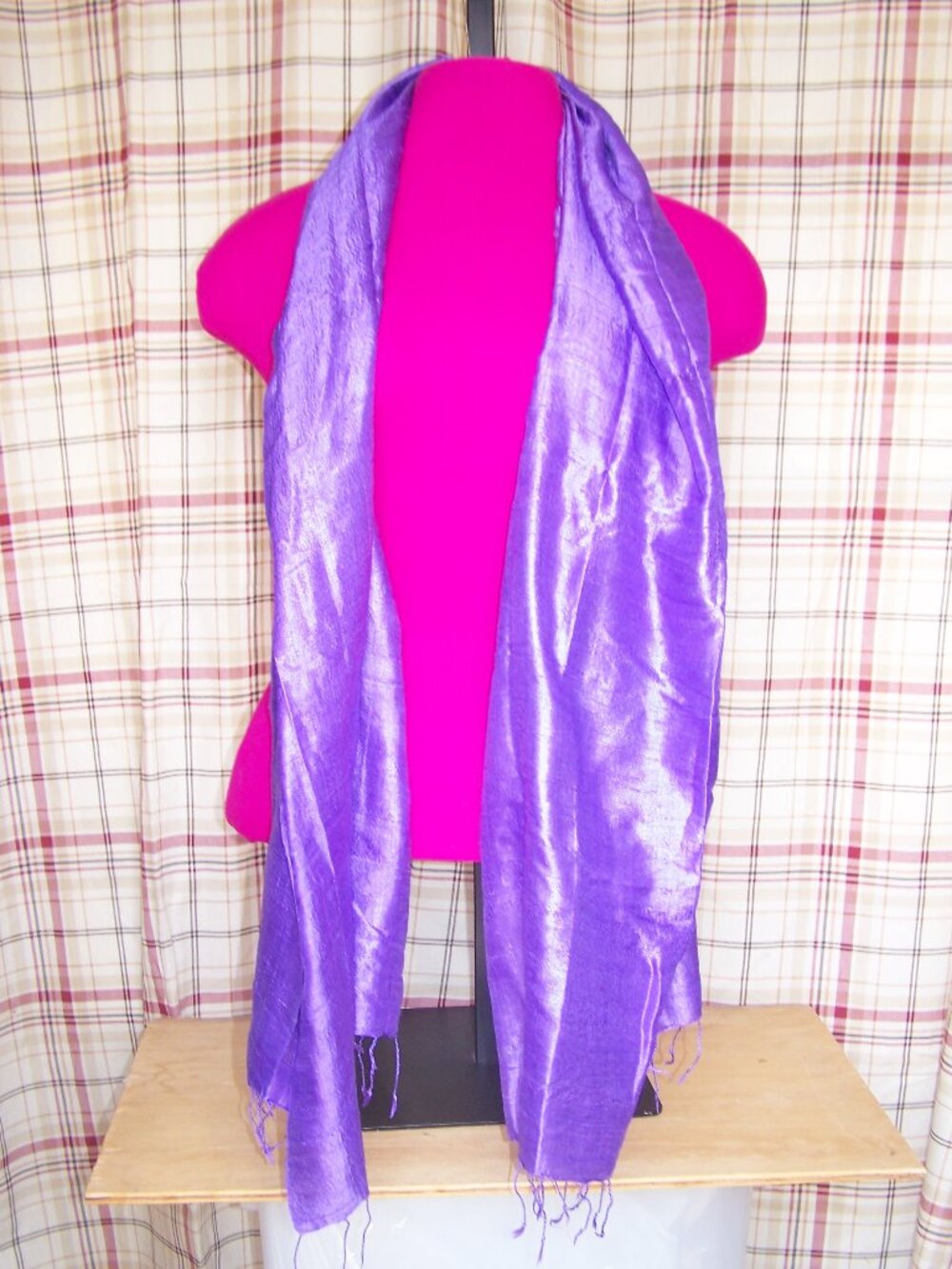 Purple Silk Scarf OS
